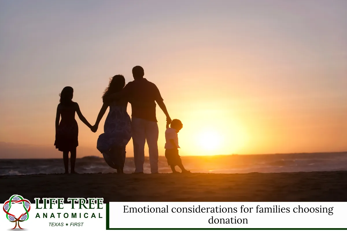 Emotional considerations for families choosing donation
